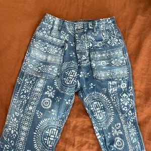 Free people patterned jeans